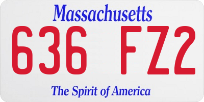 MA license plate 636FZ2