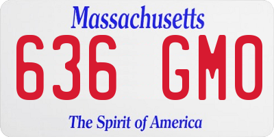 MA license plate 636GM0