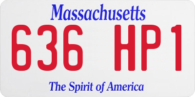 MA license plate 636HP1