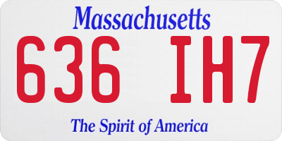 MA license plate 636IH7