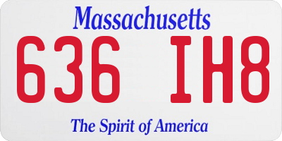 MA license plate 636IH8