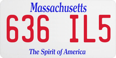 MA license plate 636IL5