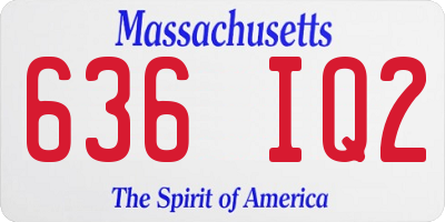 MA license plate 636IQ2