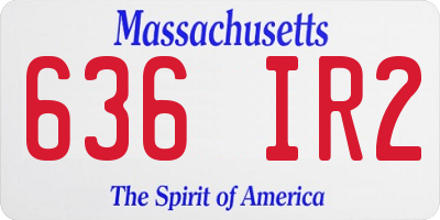 MA license plate 636IR2