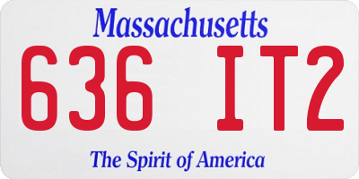 MA license plate 636IT2