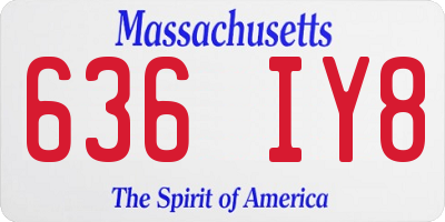 MA license plate 636IY8