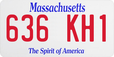 MA license plate 636KH1