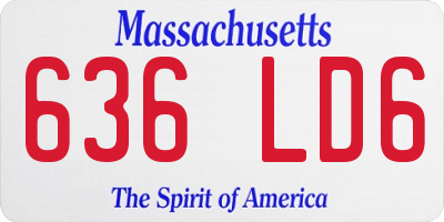 MA license plate 636LD6