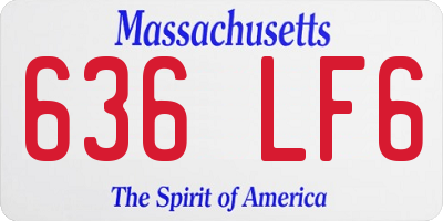 MA license plate 636LF6