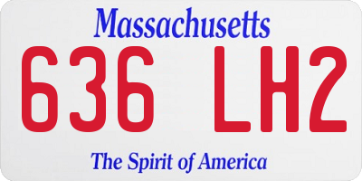 MA license plate 636LH2
