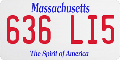 MA license plate 636LI5