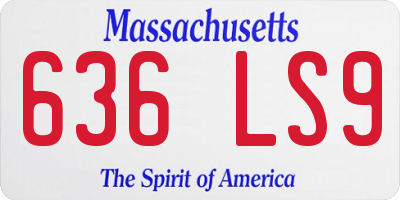 MA license plate 636LS9
