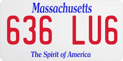 MA license plate 636LU6