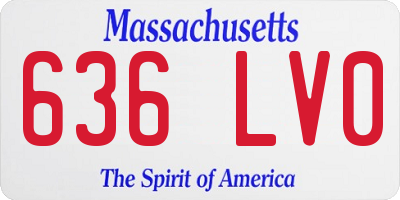 MA license plate 636LV0