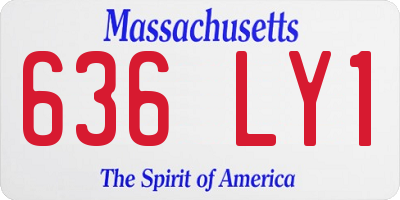 MA license plate 636LY1