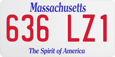 MA license plate 636LZ1