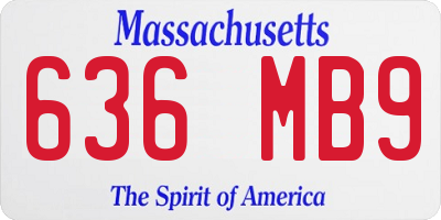 MA license plate 636MB9