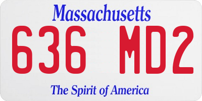 MA license plate 636MD2