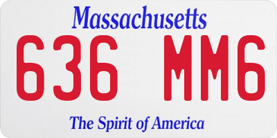 MA license plate 636MM6