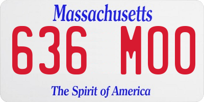 MA license plate 636MO0