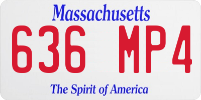 MA license plate 636MP4