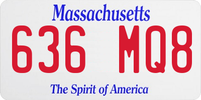 MA license plate 636MQ8