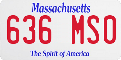 MA license plate 636MS0