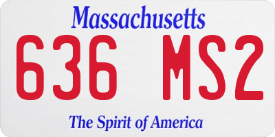 MA license plate 636MS2