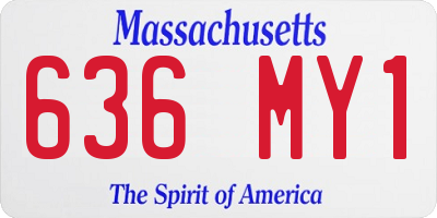MA license plate 636MY1