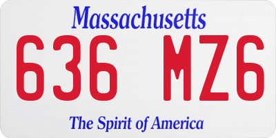 MA license plate 636MZ6