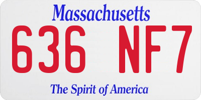 MA license plate 636NF7