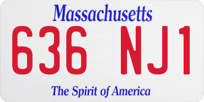 MA license plate 636NJ1