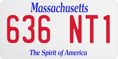 MA license plate 636NT1