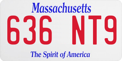 MA license plate 636NT9