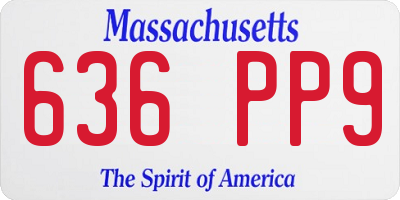 MA license plate 636PP9