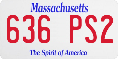MA license plate 636PS2