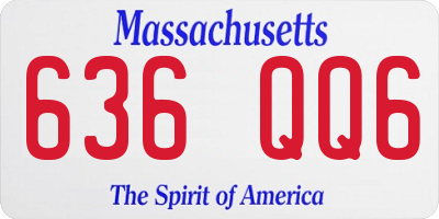 MA license plate 636QQ6