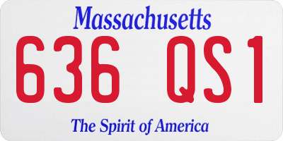 MA license plate 636QS1