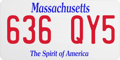 MA license plate 636QY5