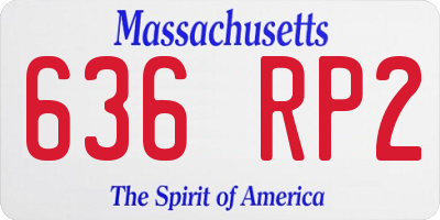 MA license plate 636RP2