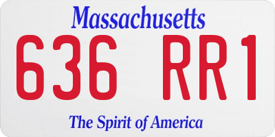 MA license plate 636RR1