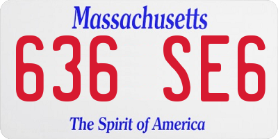 MA license plate 636SE6