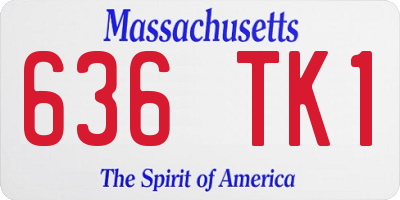MA license plate 636TK1