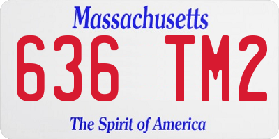 MA license plate 636TM2