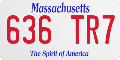 MA license plate 636TR7