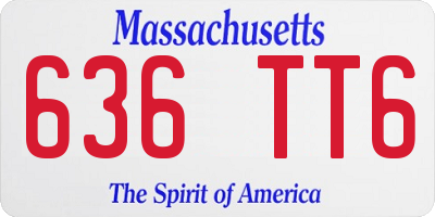 MA license plate 636TT6