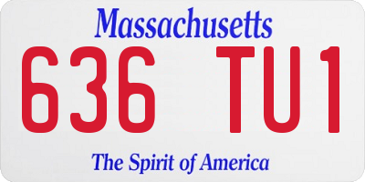 MA license plate 636TU1