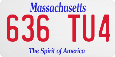MA license plate 636TU4