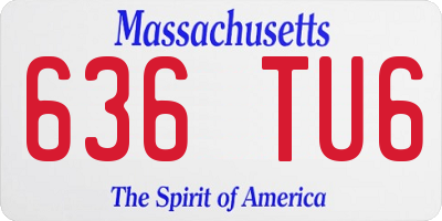 MA license plate 636TU6