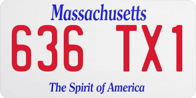 MA license plate 636TX1